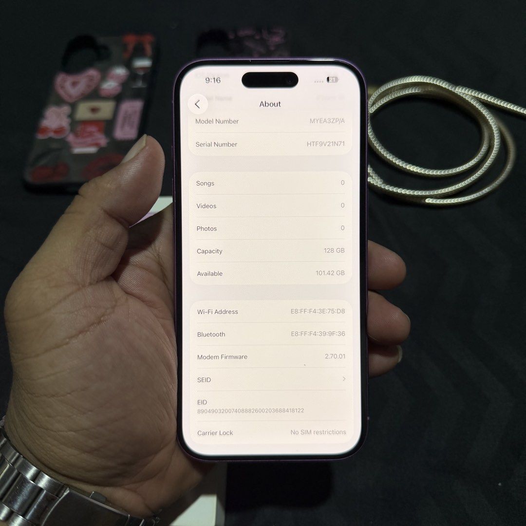 IPHONE 16 128GB | Pink (Category: iPhone 16 Series) located in Manila. Submitted by sweetcheck (Listing ID 1470287204, Image 3). Description: FOR SALE OR SWAP❗️ IPHONE 16 128GB | Pink Factory Unlocked (No Sim Restriction) ZP/A Local Variant | NTC 88% Battery Health (Original) 591 Cycle count Inclusion : Unit, Original Box , Original Cord and Case Powermac Purchase with Paper Bag ⚜️All working ⚜️No history of repair ⚜️99% Smoothness 31,990 only 💵