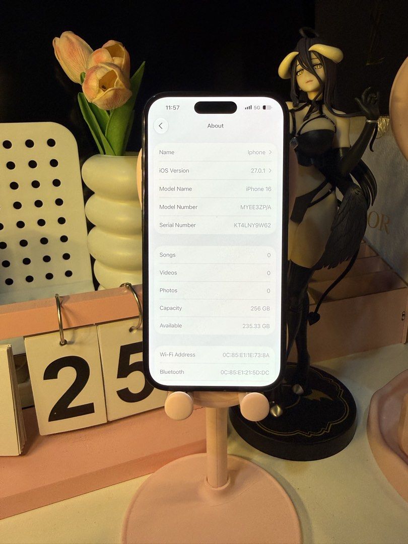 IPHONE 16 256GB (Category: iPhone 16 Series) located in Marikina City. Submitted by ychika (Listing ID 1470157249, Image 3). Description: FOR SALE OR SWAP SA LOWER UNIT +cash IPHONE 16 (BLACK TITANIUM)🖤 ₱35,500 only -256gb -90% original battery health -smooth performance -allworking -true tone/face id -ntc approved -unli check/reset upon meet up -minimal paint chips only inclusions: unit and case 📍marikina open for meet up.