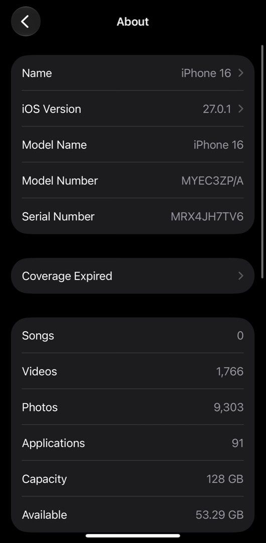 iPhone 16 98 BATTERY HEALTH (Category: iPhone 16 Series) located in Makati City. Submitted by rikairi (Listing ID 1470151544, Image 2). Description: iPhone 16 128GB Ultramarine Purchased from Powermac Used as a Backup Phone 98% Battery Health 🔋 198 Cycle Count 10/10 Pristine Condition No Scratches/Dents No Issues/Repairs Inclusions: Unit, Box, Case Location: Makati Can do Meet-ups along LRT/ MRT Stations .