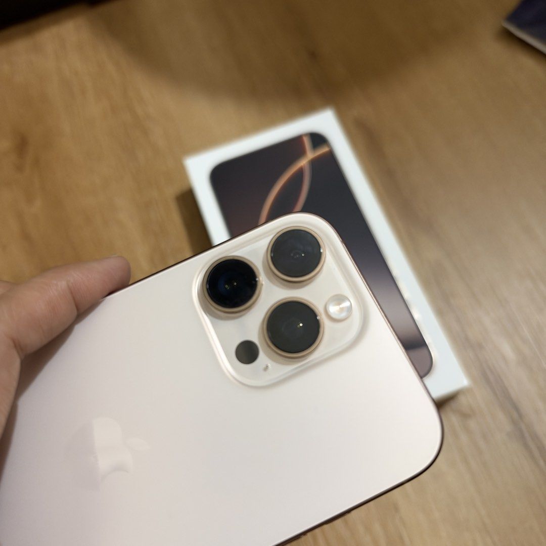 iPhone 16 Pro Max 1TB Desert Titanium - NTC (Category: iPhone 16 Series) located in Quezon City. Submitted by myrishbcantada (Listing ID 1470301207, Image 3). Description: Bought from The Loop by Powermac RFS: Upgraded to 18 Pro Max No issues 92% Battery Health Inclusion: Box, Paper Bag, Sim Ejector, Charging Cable (not used) Can send the receipt for proof of purchase Location: Near North Fairview.
