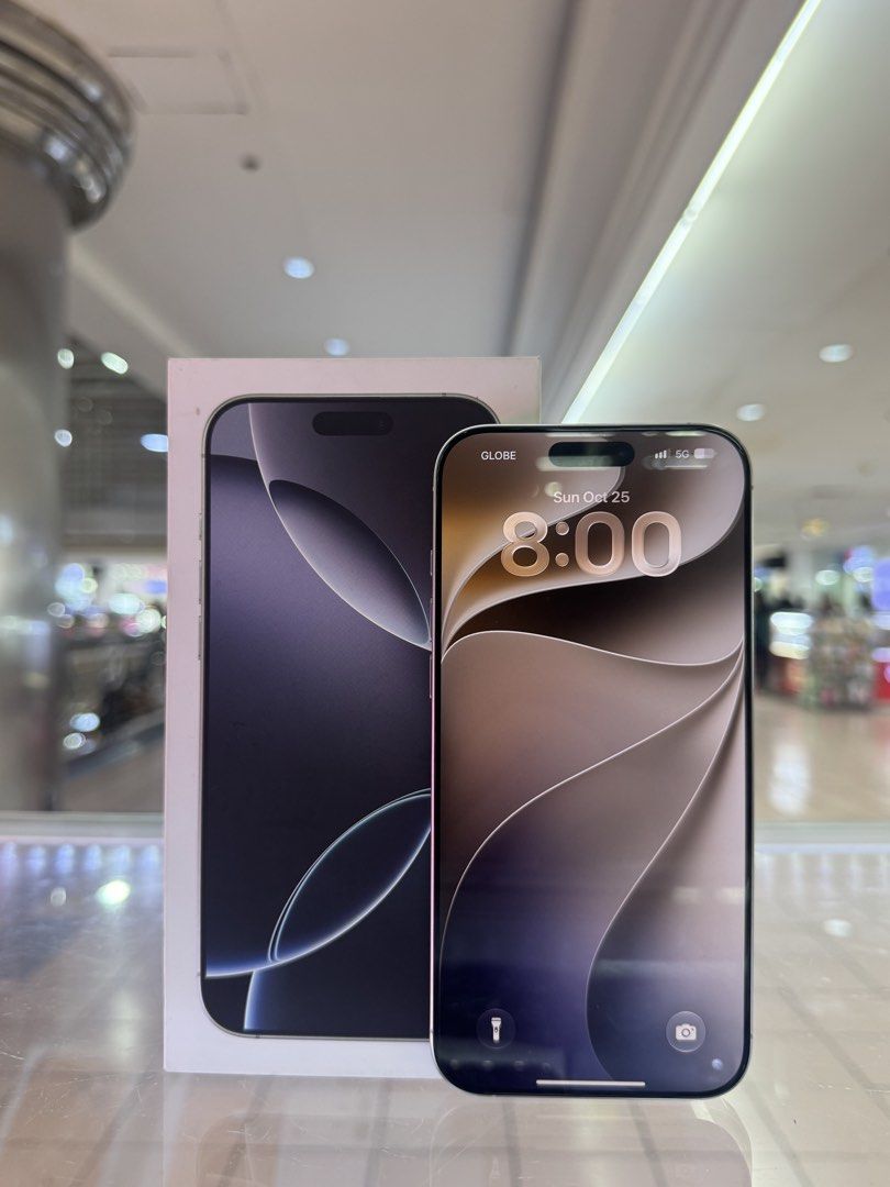 iPhone 16 Pro Max 1TB White Titanium (Category: iPhone 16 Series) located in Quezon City. Submitted by abeth30 (Listing ID 1470281751, Image 2). Description: iPhone 16 Pro Max 1TB White Titanium Openline NTC 90% Battery Health No Issue Meetup Trinoma, Sm North , Physical Store @Ever Gotesco Mall 2nd Floor Commonwealth QC.
