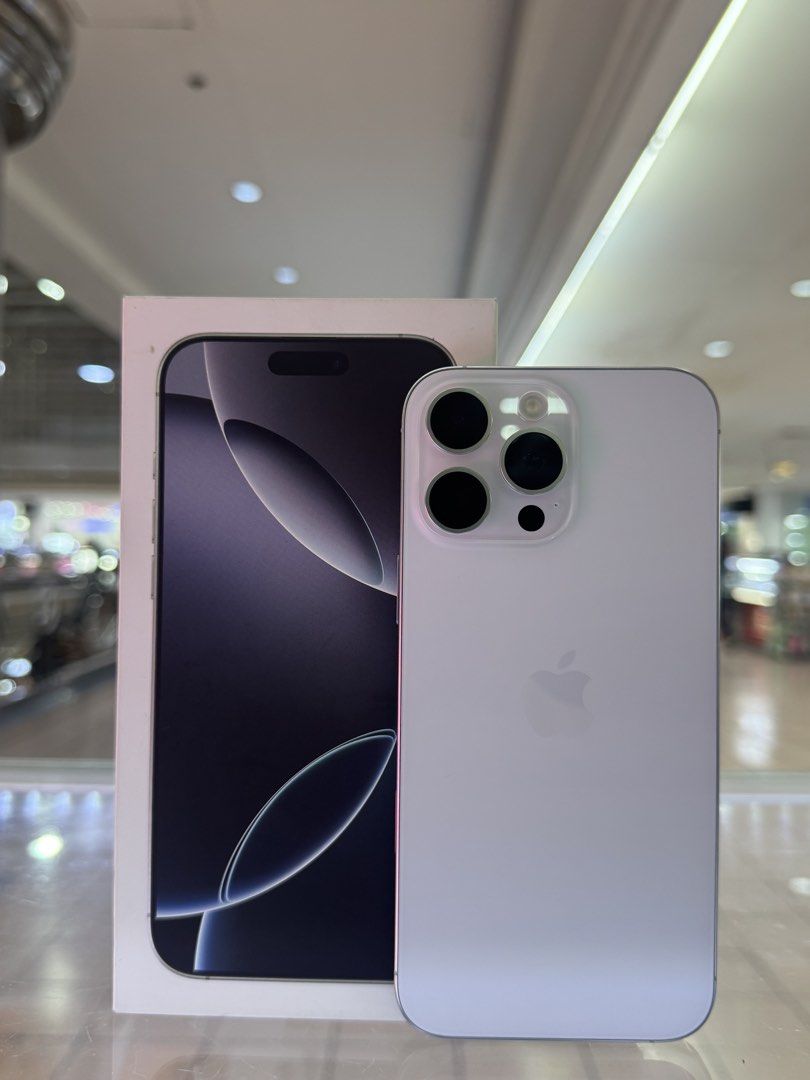 iPhone 16 Pro Max 1TB White Titanium (Category: iPhone 16 Series) located in Quezon City. Submitted by abeth30 (Listing ID 1470281751, Image 1). Description: iPhone 16 Pro Max 1TB White Titanium Openline NTC 90% Battery Health No Issue Meetup Trinoma, Sm North , Physical Store @Ever Gotesco Mall 2nd Floor Commonwealth QC.