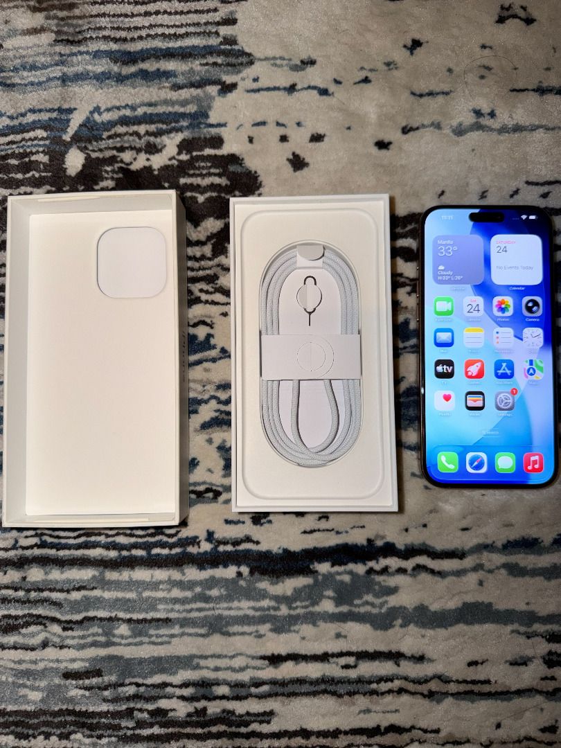 iPhone 16 PRO MAX 256 OPENLINE (90%BH) (Category: iPhone 16 Series) located in Las Pinas. Submitted by jayarramos (Listing ID 1470202337, Image 3). Description: iPhone 16 Pro Max 256GB (90%BH) RUSH COMPLETE WITH BOX AND ACCESSORIES OPEN LINE NO DENTS AND ISSUES BOUGHT FROM SINGAPORE RFS: UPGRADED TO ANOTHER PHONE ALREADY SLIGHTLY NEGOTIABLE.