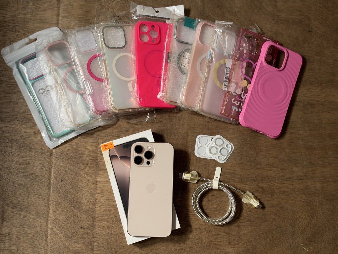 iPhone 16 pro max 256gb (Category: iPhone 16 Series) located in Bulacan. Submitted by jewel_24 (Listing ID 1470179244, Image 2). Description: FOR SALE RUSH!! iPhone 16 Pro max (desert titanium) - 256gb storage - 88% Battery Health - Factory unlocked (any sim) - Smooth performance - No replaced -Lady owned no scratches Inclusions: unit, rep box, type C cable, cases and camera lens protector 📍BULACAN.