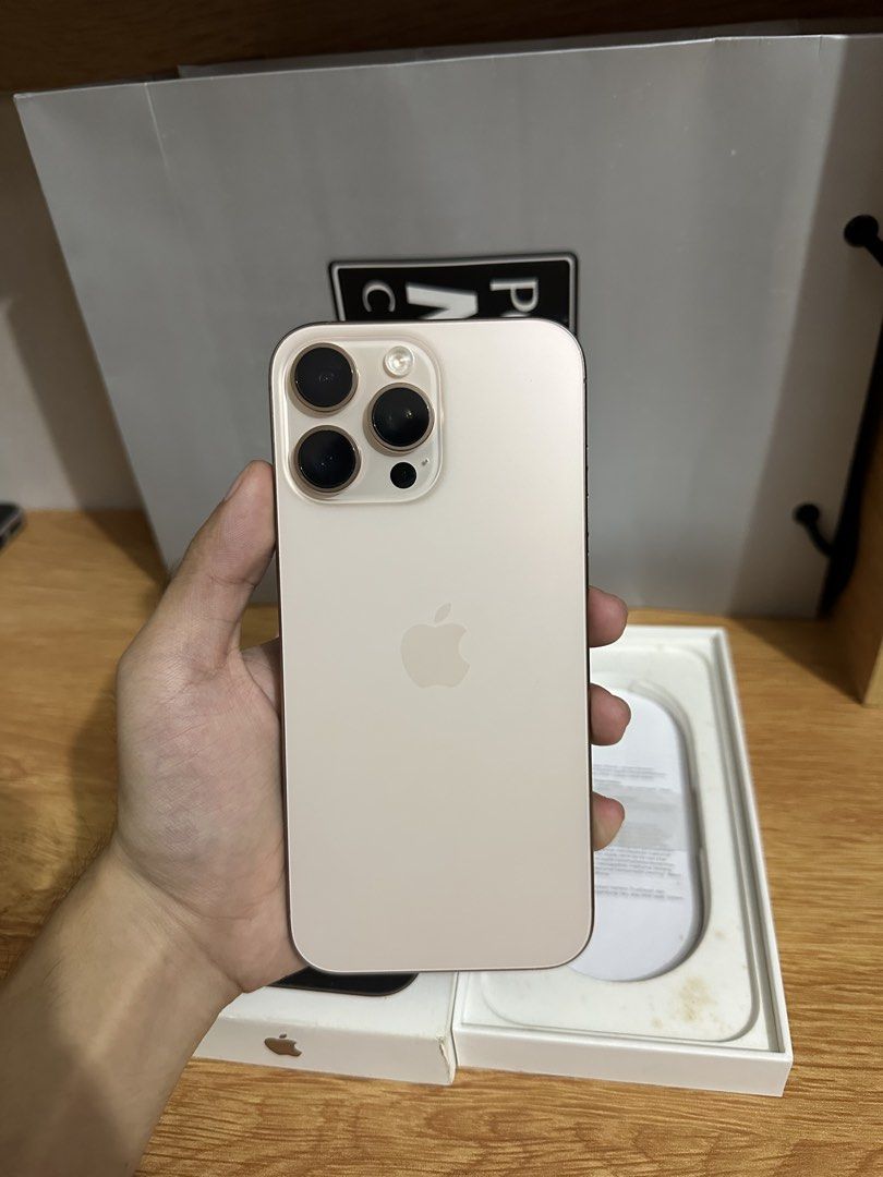 Iphone 16 Pro Max 256gb (Category: iPhone 16 Series) located in Tanza. Submitted by skycxed (Listing ID 1470262630, Image 2). Description: Iphone 16 Pro Max 256gb | ₱43,000 Details: • local variant • 656+ cycle count • 94bh • november 2024 purchased • ntc approved • no sim restrictions • no internal issue • no history of repair • casemarks Inclusion: • original box • original cord • powermac paperbag • case Unli check and reset upon meet-up. Add 