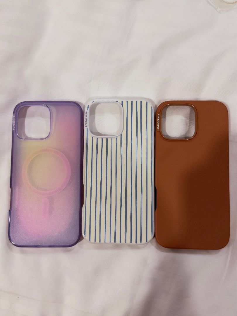 Iphone 16 pro max Popsocket Official Cases (Category: Cases & Sleeves) located in Paranaque City. Submitted by shopmyquahloset (Listing ID 1470293581, Image 1). Description: All official popsocket cases purchased from the popsocket store and online. All magsafe, rfs upgraded phone No lowball offers.