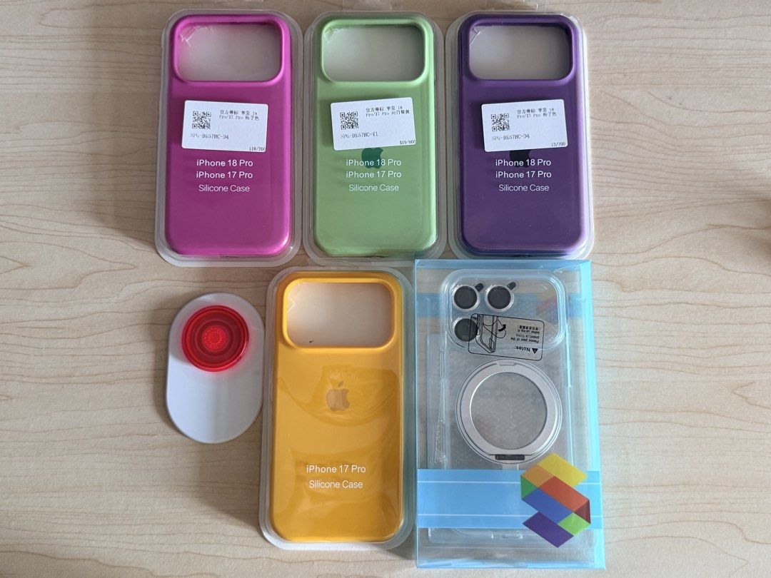 Iphone 17 Pro Case Popsocket (Category: Cases & Sleeves) located in Mandaluyong City. Submitted by denissearci (Listing ID 1470189567, Image 3). Description: Pink silicone case - 99 Green silicone case - 99 Purple silicone case - 99 Yellow silicone case - 99 Clear case with 360 grip and 3 lens - 299 Popsocket (authentic) - 499 TAKE ALL FOR 1000 .