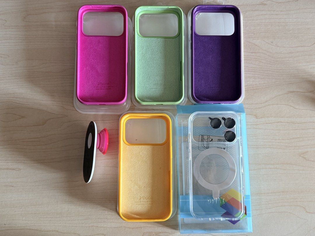Iphone 17 Pro Case Popsocket (Category: Cases & Sleeves) located in Mandaluyong City. Submitted by denissearci (Listing ID 1470189567, Image 2). Description: Pink silicone case - 99 Green silicone case - 99 Purple silicone case - 99 Yellow silicone case - 99 Clear case with 360 grip and 3 lens - 299 Popsocket (authentic) - 499 TAKE ALL FOR 1000 .