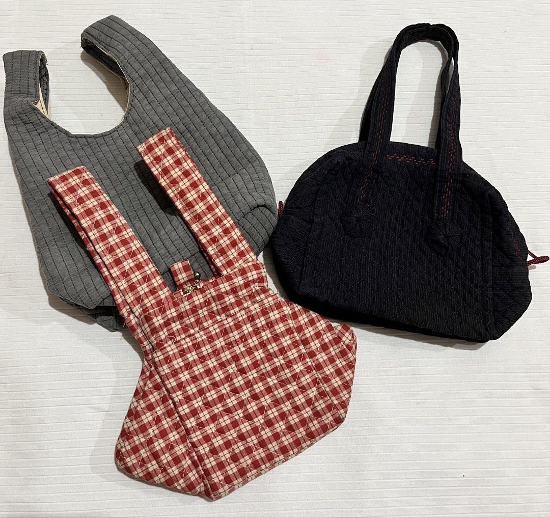 JAPAN BUNDLE — Japan Unique Quilted Mini Handbags (Category: Purses & Pouches) located in Mangaldan. Submitted by janzyvi (Listing ID 1470252383, Image 2). Description: .