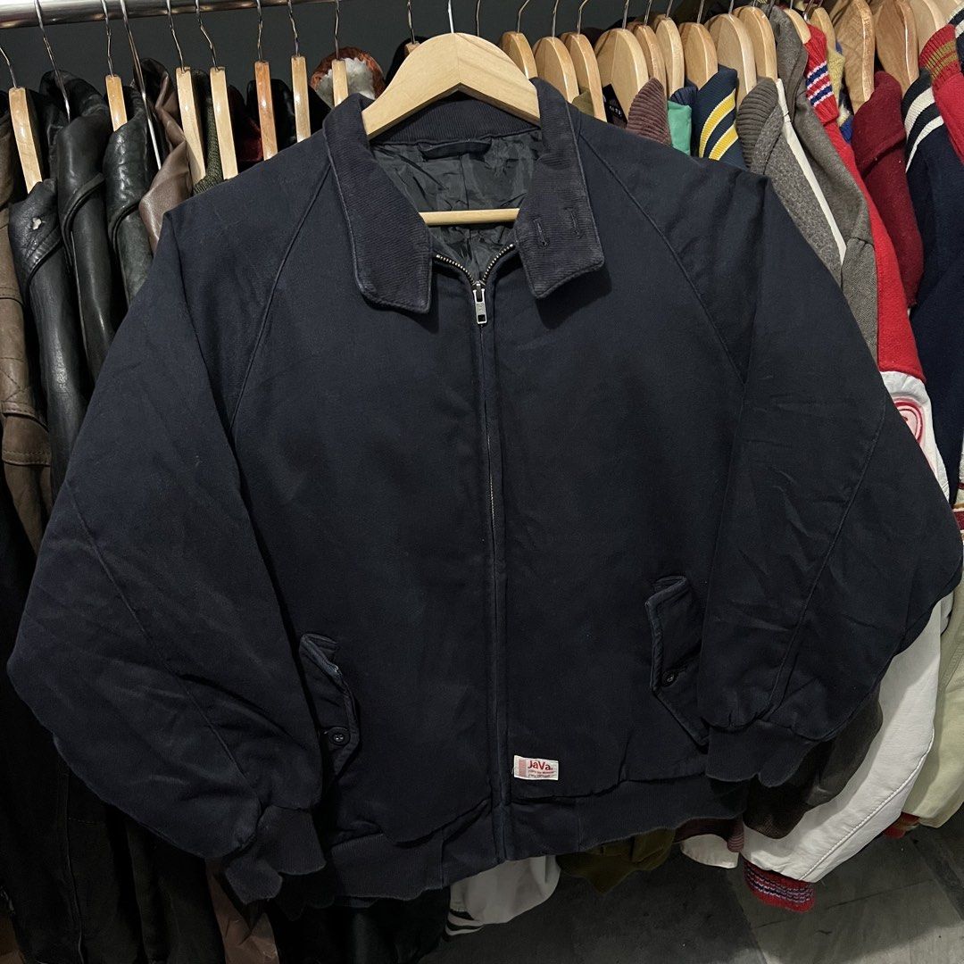 Java canvas Harrington type jacket (Category: Coats, Jackets and Outerwear) located in Baguio. Submitted by itsvintageclothing (Listing ID 1470267720, Image 1). Description: Length 25 Pit to pit 25.