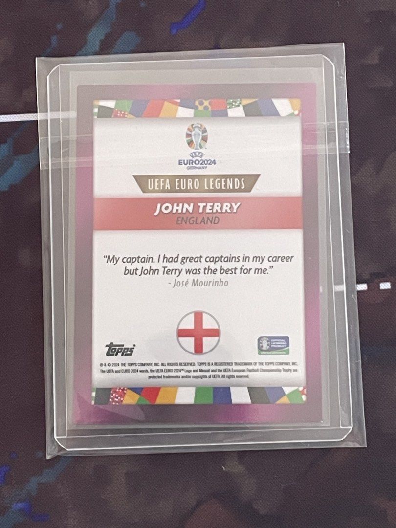 John Terry Euro Legends /25 SP Parallel (Category: Raw Singles) located in Muntinlupa City. Submitted by shiganshina_collectibles (Listing ID 1470194753, Image 2). Description: Loc: Quezon city MoP: GCash or Maya MoD MoD: LBC or Lalamove.