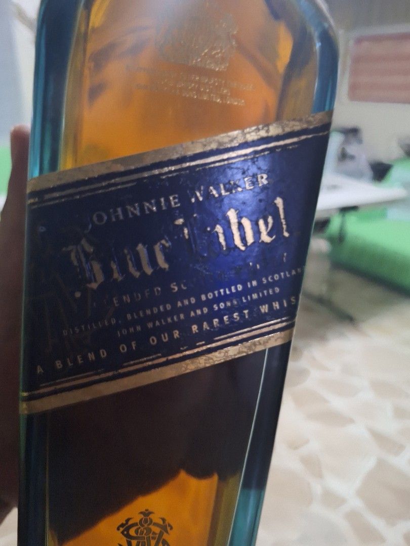 Johnnie Walker Blue Label Blended Scotch Whisky (Category: Beverages) located in Caloocan City. Submitted by zentree.a7f167 (Listing ID 1470178245, Image 2). Description: - Item: Johnnie Walker Blue Label Blended Scotch Whisky - Bottle Number: AA7 97005 (clearly printed on label) - Condition: Brand new, sealed with original cork intact - Highlights: Premium quality, ideal for home bars and collectors - Location: Ships from Philippines / Meet-ups 