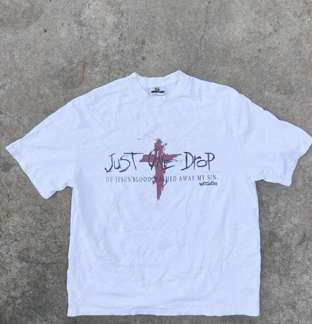 Just one Drop (Category: Tshirts & Polo Shirts ) located in Santa Cruz. Submitted by lesterpogs30 (Listing ID 1470251889, Image 1). Description: JusOneDrop of jesus blood NoReCorDxx brand excellent condition 24x29.
