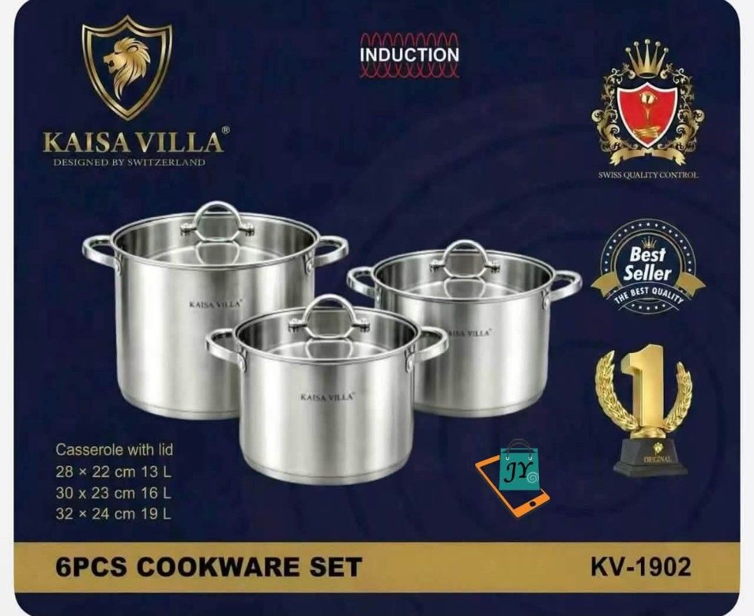 KAISAVILLA 6 PCS COOKWARE SET (Category: Cookware & Accessories) located in Manila. Submitted by imeldacsantiago (Listing ID 1470199588, Image 1). Description: KAISAVILLA 6 PCS COOKWARE SET CODE JUYA10242026 PRICE 3850 CUT OFF OF ORDERS 11AM (SAME DAY DELIVERY WITHIN MANILA AREA) VIA GRAB, LALAMOVE MOP: COD (MANILA AREA, CAVITE,BULACAN NEXT DAY DELIVERY) GCASH (MANILA, CAVITE, BULACAN AREA, SAME DAY DELIVERY) BDO REMITTANCE CENTERS PLS PM US FOR 