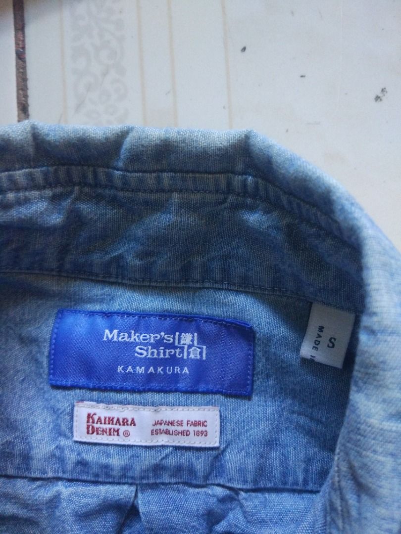 Kamakura Makers Chambray Longsleeve S (Category: Formal Shirts) located in Pasay City. Submitted by denimdude.ph (Listing ID 1470272713, Image 3). Description: made in Japan light fading at collar, last pic.
