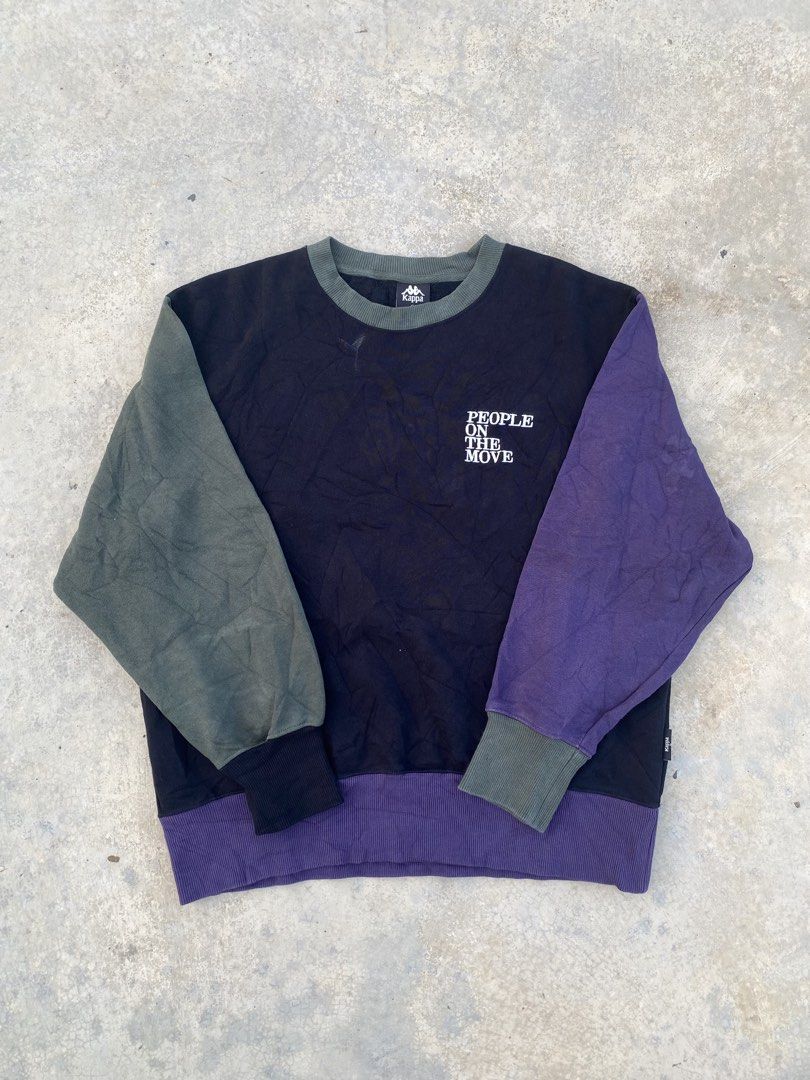 Kappa x GU Crewneck (Category: Activewear) located in Baguio. Submitted by kakkoine313sb (Listing ID 1470307838, Image 3). Description: Excellent Condition 9 Color Rate Width - 21.5 Length - 25 Minimal Ink Stains.