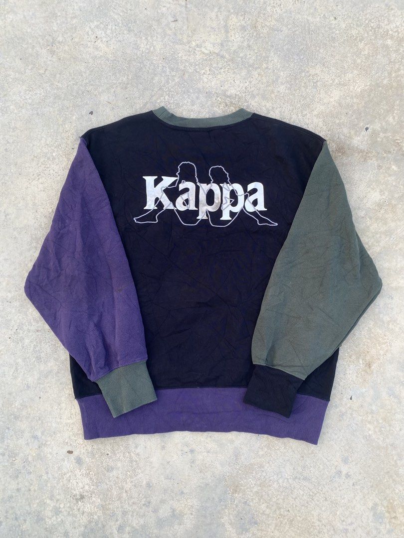 Kappa x GU Crewneck (Category: Activewear) located in Baguio. Submitted by kakkoine313sb (Listing ID 1470307838, Image 1). Description: Excellent Condition 9 Color Rate Width - 21.5 Length - 25 Minimal Ink Stains.
