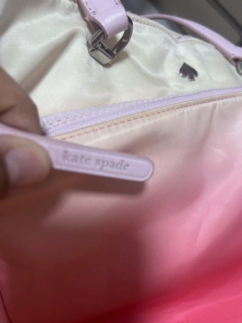 Kate Spade Bag (Authentic) (Category: Luxury Bags & Wallets) located in San Jose del Monte. Submitted by donnabuysells (Listing ID 1470288889, Image 2). Description: -personal preloved bag (decluttering) ~used twice only -with slight discoloration as shown in pictures (matagal nakatago) -good condition 9/10 -bought in 🇺🇸.