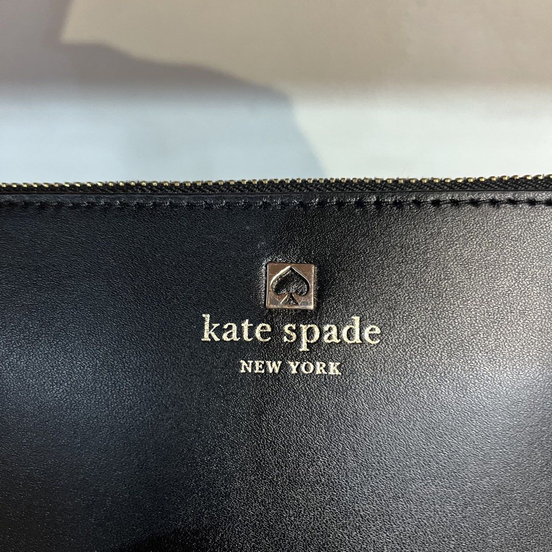 Kate Spade Black Crossbody Bag (Category: Cross-body Bags) located in Binan City. Submitted by lovedbynins (Listing ID 1470233039, Image 3). Description: Authentic black leather Kate Spade Weller Street Declan crossbody bag with light gold hardware and a secure zip top. Only used twice. Kindly check and zoom photos for details 😊.