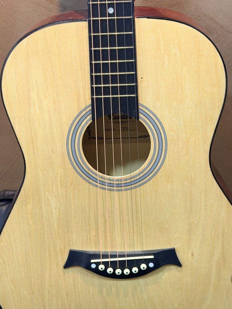 Kessler Acoustic Guitar - FIXED PRICE (Category: Musical Instruments) located in Antipolo. Submitted by sevora (Listing ID 1464070022, Image 3). Description: - Natural wood finish acoustic guitar - 6 strings - Ideal for beginners or casual players - Ready to play out of the box - with guitar cover - Feel free to ask any questions!.