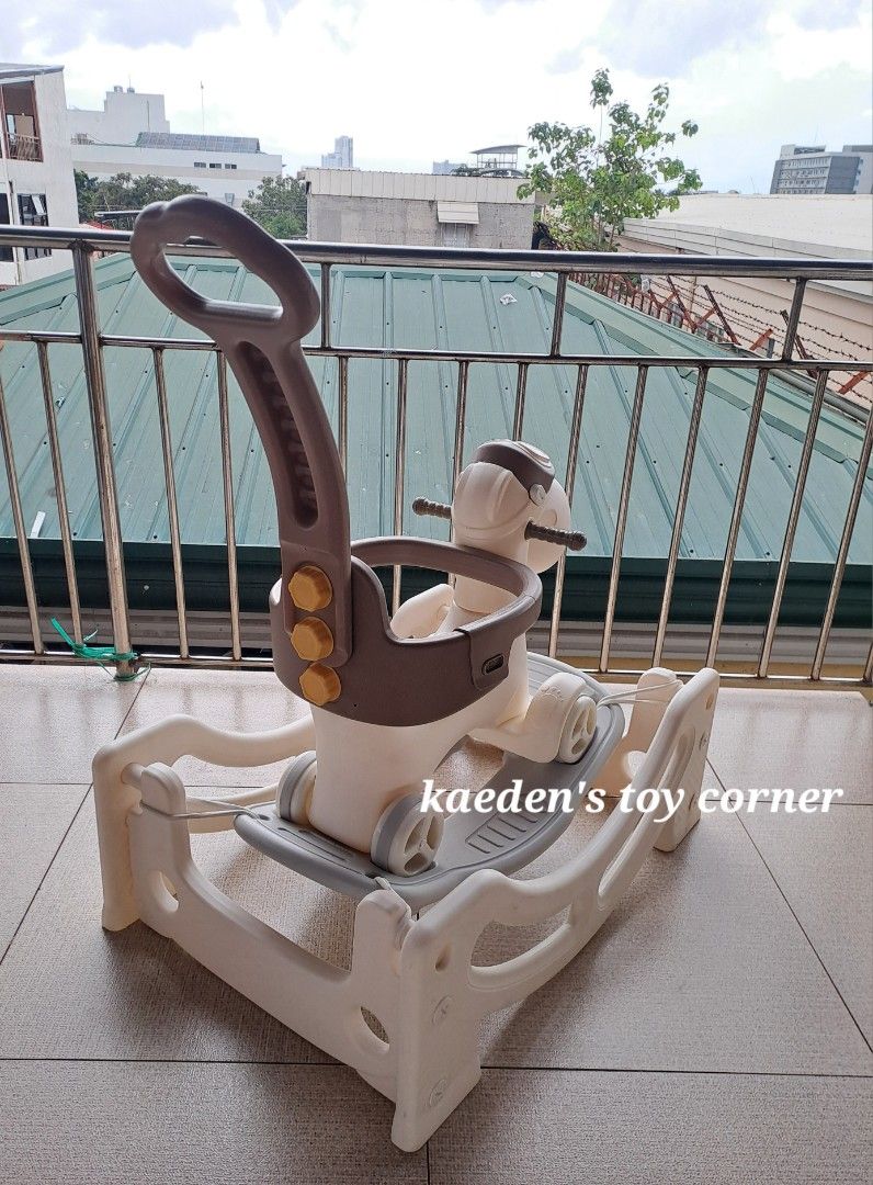Kidl 4n1 Spring Car (Category: Kids Toys) located in Cebu City. Submitted by kaedenscebu (Listing ID 1470314817, Image 3). Description: Kidl 4n1 Spring / Rocking horse ▪︎Age suitable : 1yr up ▪︎Multi functional toy for toddler ▪︎Convert into Up & down bouncing ▪︎Can be used as rocking horse ▪︎Push Car / ride on toy ▪︎Detachable curved base ▪︎Indoor & outdoor play ▪︎Standing balance for older kids ▪︎Made in korea ▪︎Easy to assemble ▪︎Made of Eco f