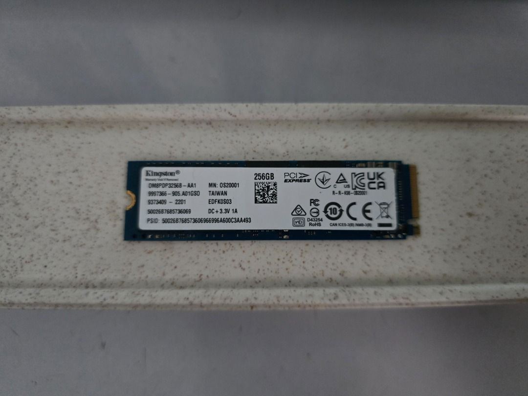 Kingston OS20001 NVMe SSD 256GB (Category: Hard Disks & Thumbdrives) located in Quezon City. Submitted by jmndo (Listing ID 1470182413, Image 1). Description: Kingston OS20001 NVMe SSD 256GB Condition: Well used Performance: 100% Health: 93% Please refer to HD Sentinel and CrystalkDiskInfo screenshot for detailed information/condition of the drive. No box but will be packaged securely for your peace of mind. Price is slightly negotiable.