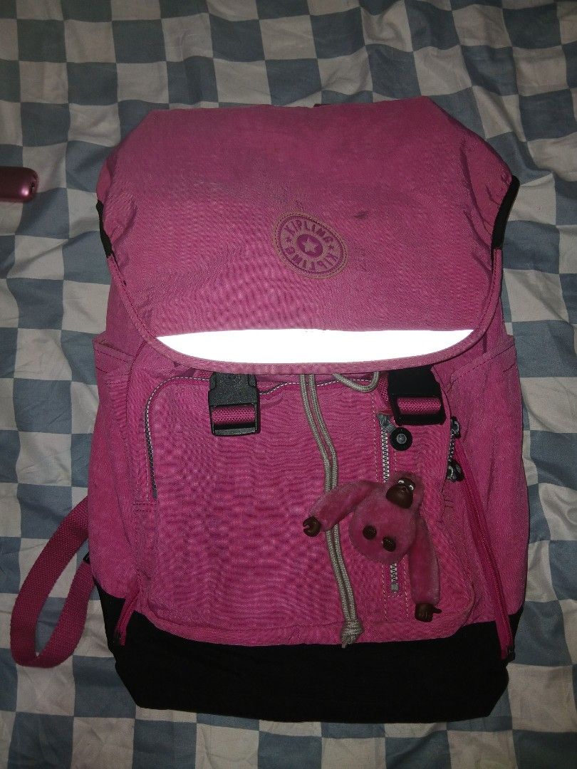 KIPLING pink backpack bag (Category: Backpacks) located in San Simon. Submitted by navisells (Listing ID 1470312782, Image 1). Description: orig !! loc: pampanga mod: j&t lbc.