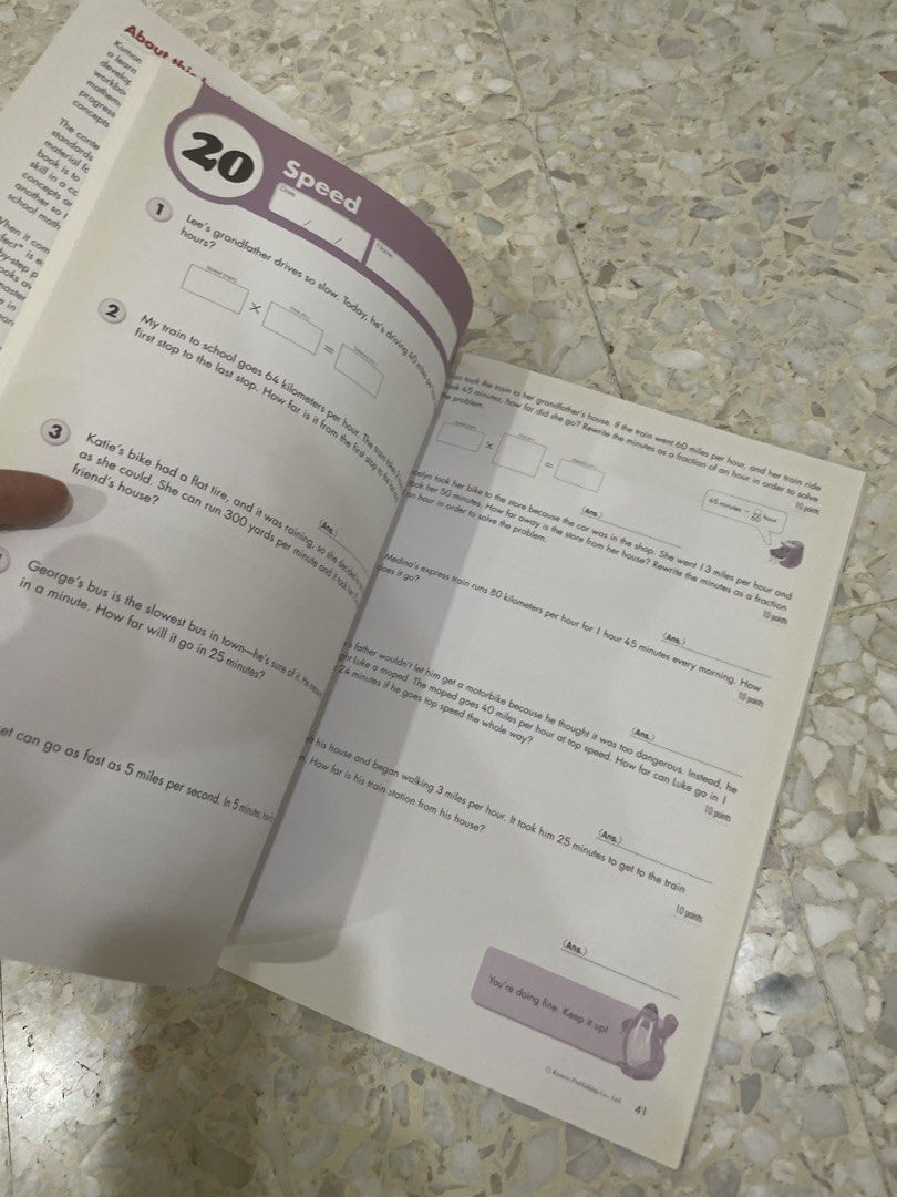 Kumon Math Workbooks Word Problems Grade 6, Hobbies & Lifestyle, Books ...