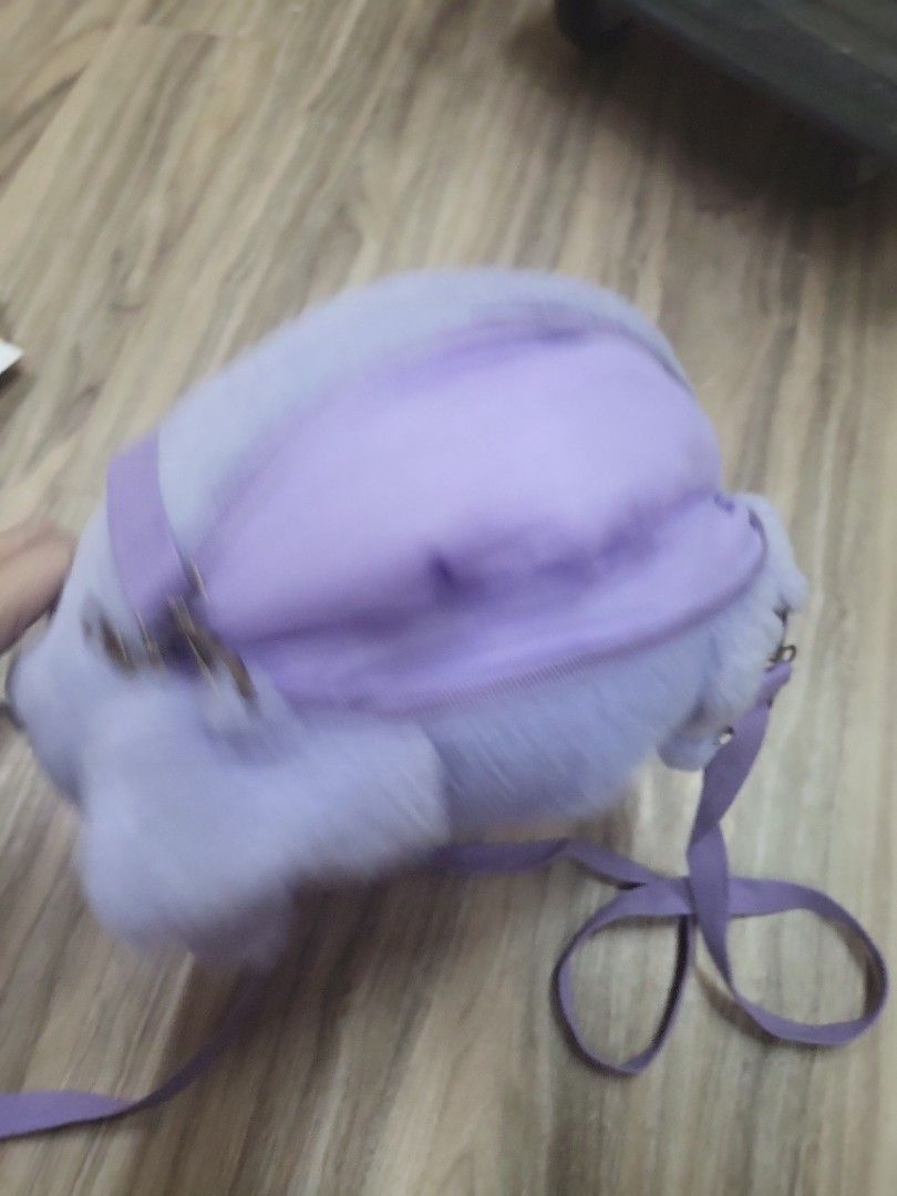 Kuromi Backpack plushie (Category: Plushies & Soft Toys) located in Caloocan City. Submitted by lynette1977 (Listing ID 1470220986, Image 2). Description: see photo for issues. back pack strap broken.