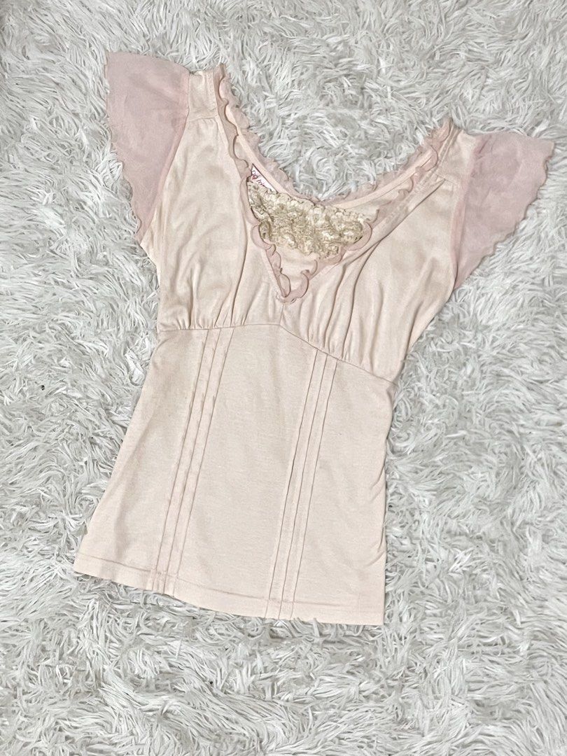 Lace Babydoll (Category: Blouses) located in Bacolod City. Submitted by minwonluvr (Listing ID 1470278703, Image 2). Description: -no issues, super cutesyy -fits S-M #y2k #vintage.