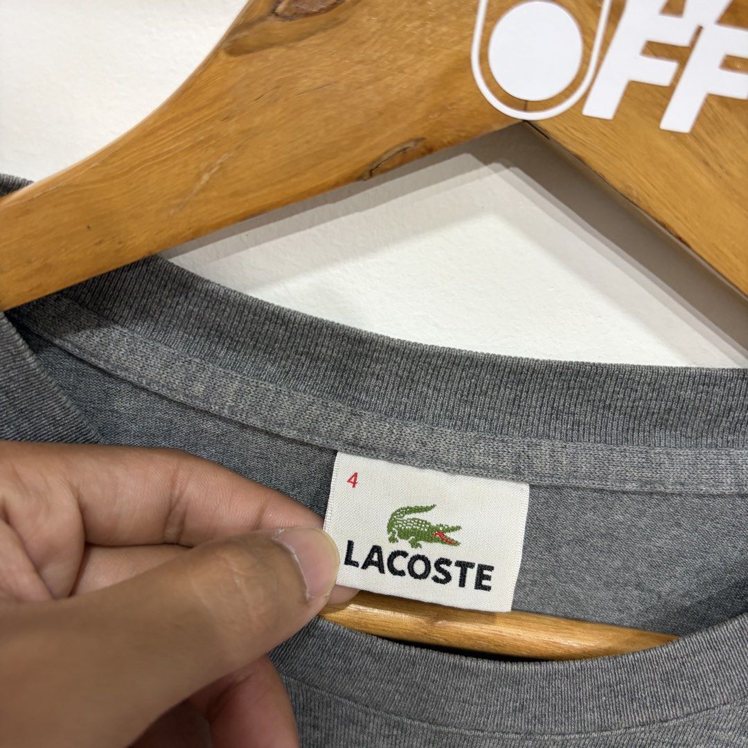 Lacoste (Category: Tshirts & Polo Shirts ) located in Santa Rosa. Submitted by gardenofthrifts (Listing ID 1470143981, Image 3). Description: Shirt ₱1780 Medium Width: 20.5 Length: 27 10/10 Condition Comment “Mine” below to purchase..