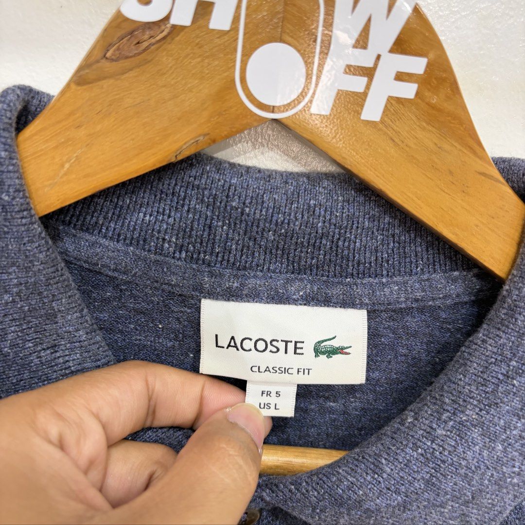 Lacoste (Category: Tshirts & Polo Shirts ) located in Santa Rosa. Submitted by gardenofthrifts (Listing ID 1470180096, Image 3). Description: Shirt ₱1480 Large Width: 22 Length: 27 10/10 Condition Comment “Mine” below to purchase..