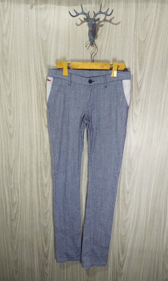 Lacoste L!VE Denim Slim Tepered Pants (Category: Jeans) located in Naga. Submitted by secondspinv2 (Listing ID 1470272314, Image 1). Description: Lacoste L!VE Denim Slim Tepered Pants ✅Size: 28 ✅Waist: 30 ✅Length: 41.5 ✅Hem: 6 ✅Color Rate: 9.5/10 ✅No Issue ✅Need Wash ✅Location: Bicol Naga City, Camarines Sur ✅Courier: J&T Express/Flash Express ✅MOP: Gcash only.