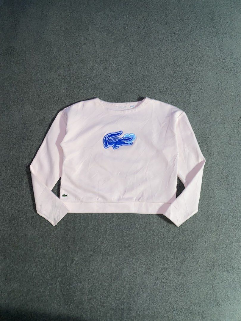 LACOSTE OVERSIZED CROCODILE STRETCH SWEATSHIRT (Category: Longsleeves) located in Cebu City. Submitted by arcane_thrift (Listing ID 1465763342, Image 1). Description: .