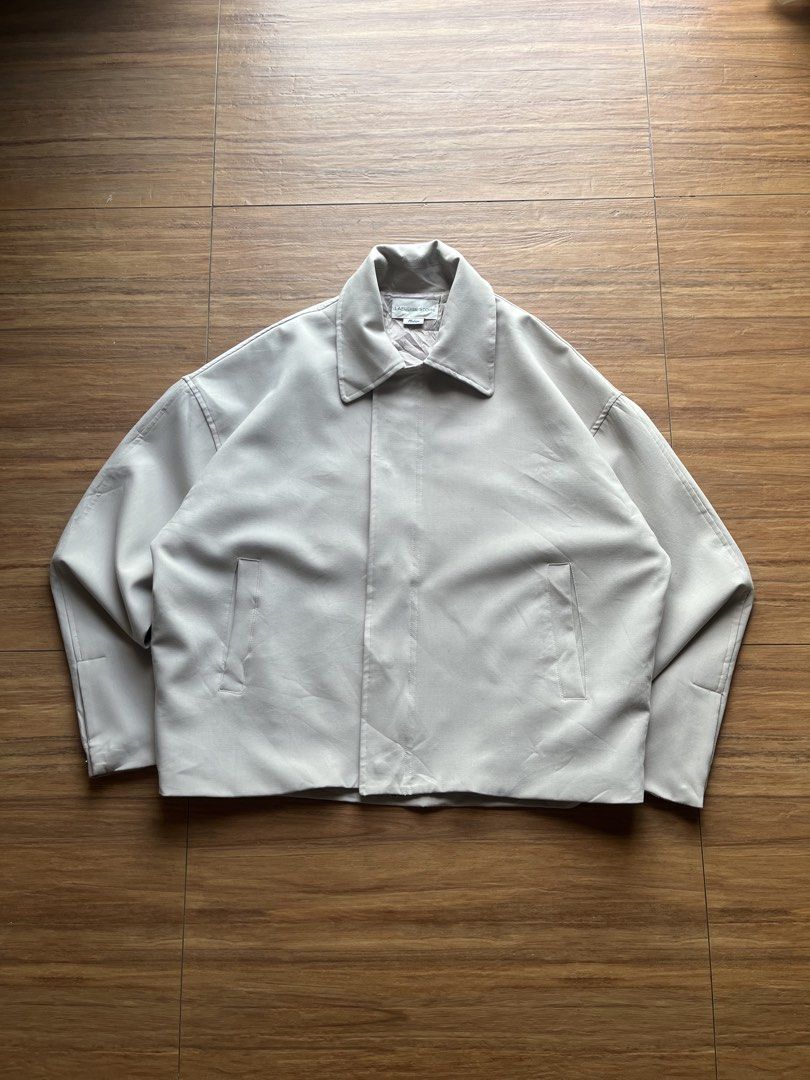 LAFUDGE STORE Harrington Style Jacket (Category: Coats, Jackets and Outerwear) located in Davao. Submitted by spilled.bins (Listing ID 1470267316, Image 1). Description: LAFUDGE STORE Harrington Style Jacket Width: 26in Length: 25in Boxy XL Measurement Multiple Stains Excellent Condition . Mine: ₱900 +shipping fee on top . Model Reference: Height: 5’5 feet Weight: 68kg.