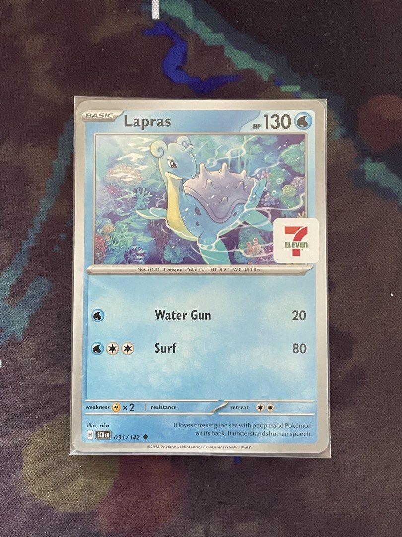 Lapras 711 Promo Philippines Exclusive (Category: Raw Singles) located in Muntinlupa City. Submitted by shiganshina_collectibles (Listing ID 1470215458, Image 1). Description: Loc: Quezon city MoD: LBC or Lalamove MoP: GCash or Maya.