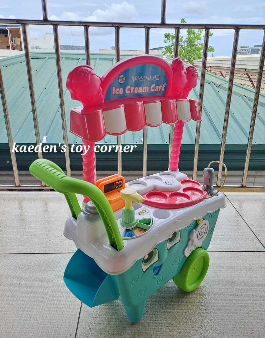 Leapfrog Scoop & learn Icecream Cart (Category: Kids Toys) located in Cebu City. Submitted by kaedenscebu (Listing ID 1470315888, Image 2). Description: Leapfrog Scoop & Learn Icecream cart ▪︎Age suitable : 2 to 6yrs old ▪︎Interactive "magic" scooper ▪︎Learning features ▪︎Push cart design with wheels ▪︎Role play set for toddler to build counting ,memory & color . ▪︎Music & educational phrases ▪︎English & korean language ▪︎Brand : Leapfrog Prelove