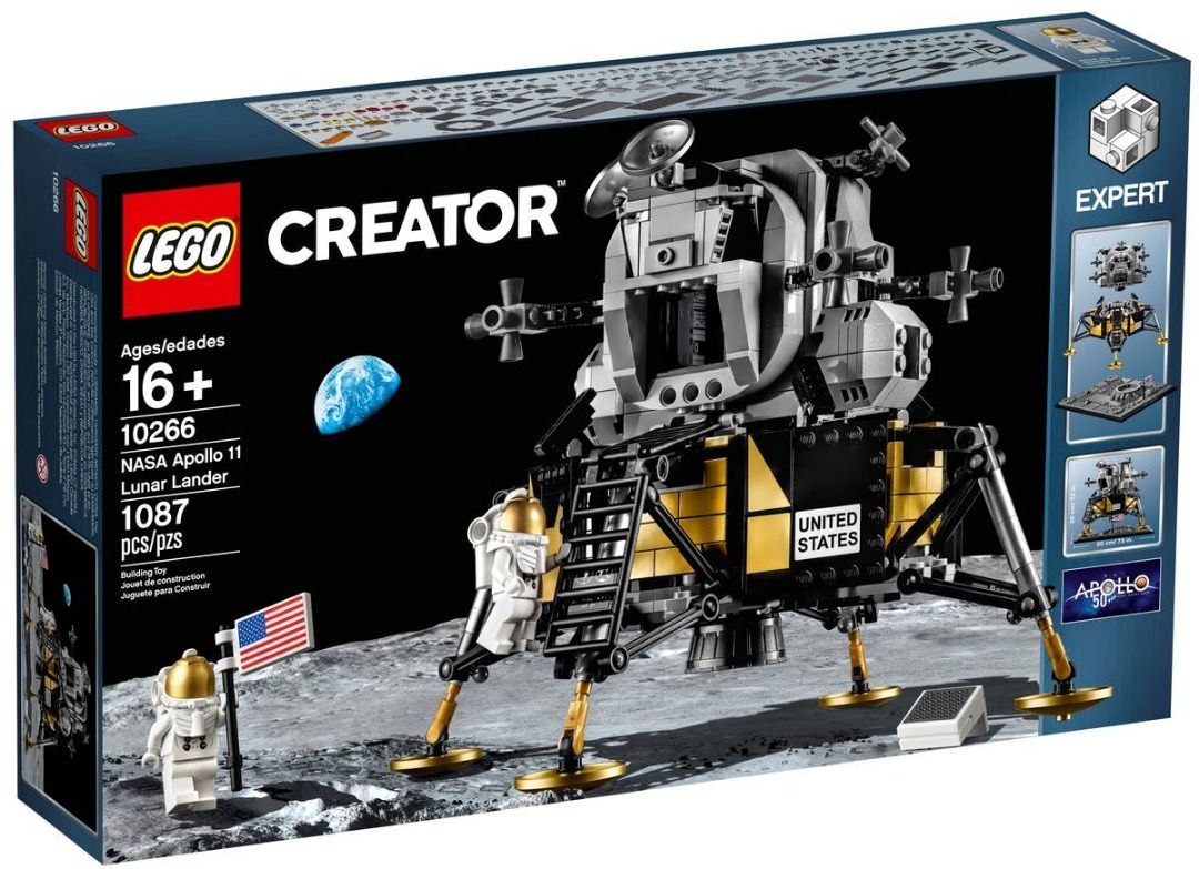LEGO Creator Expert NASA Apollo 11 Lunar Lander 10266, Toys ...