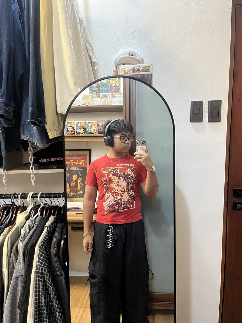 Lego Ninjago Shirt (Category: Tshirts & Polo Shirts ) located in Davao. Submitted by spilled.bins (Listing ID 1470274820, Image 3). Description: Lego Ninjago Shirt Dated 2012 Width: 18in Length: 23in XS/S Measurement Print Fade | Tatter on Neck | Used Fade | Stains Good Condition . Mine: ₱500 +shipping fee on top . Model Reference: Height: 5’5 feet Weight: 68kg.