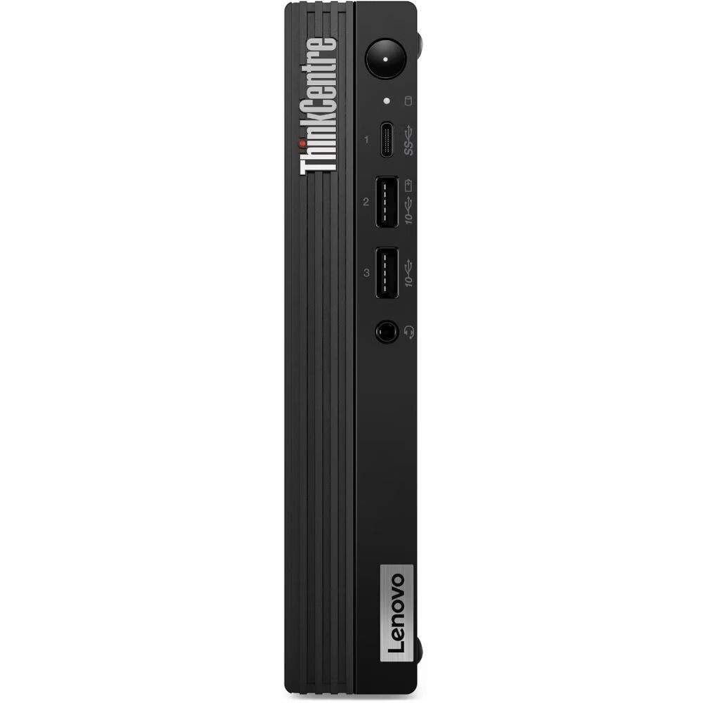 Lenovo ThinkCentre Tiny Desktop PC (Category: Desktops) located in Caloocan City. Submitted by workremote64613 (Listing ID 1470175831, Image 3). Description: Compact black chassis designed to save valuable desk space Convenient front panel: Power button, USB-C port, 2 high-speed USB ports, and headphone jack Versatile rear panel: Power connector, DisplayPort, HDMI, multiple USB ports, and Ethernet port Includes rear expansion slot covers Ideal fo