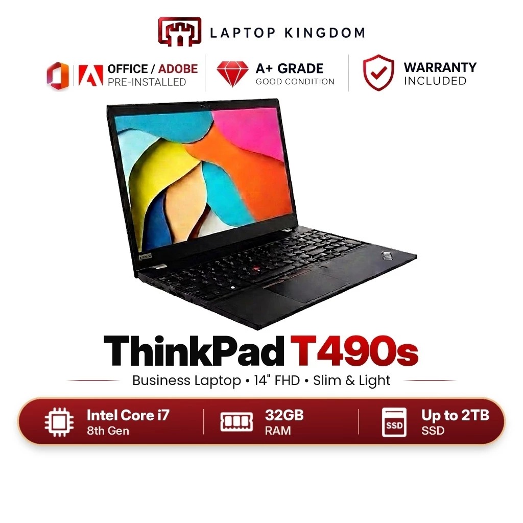 Lenovo ThinkPad T490s Business Laptop Intel i7 32GB RAM, Computers ...