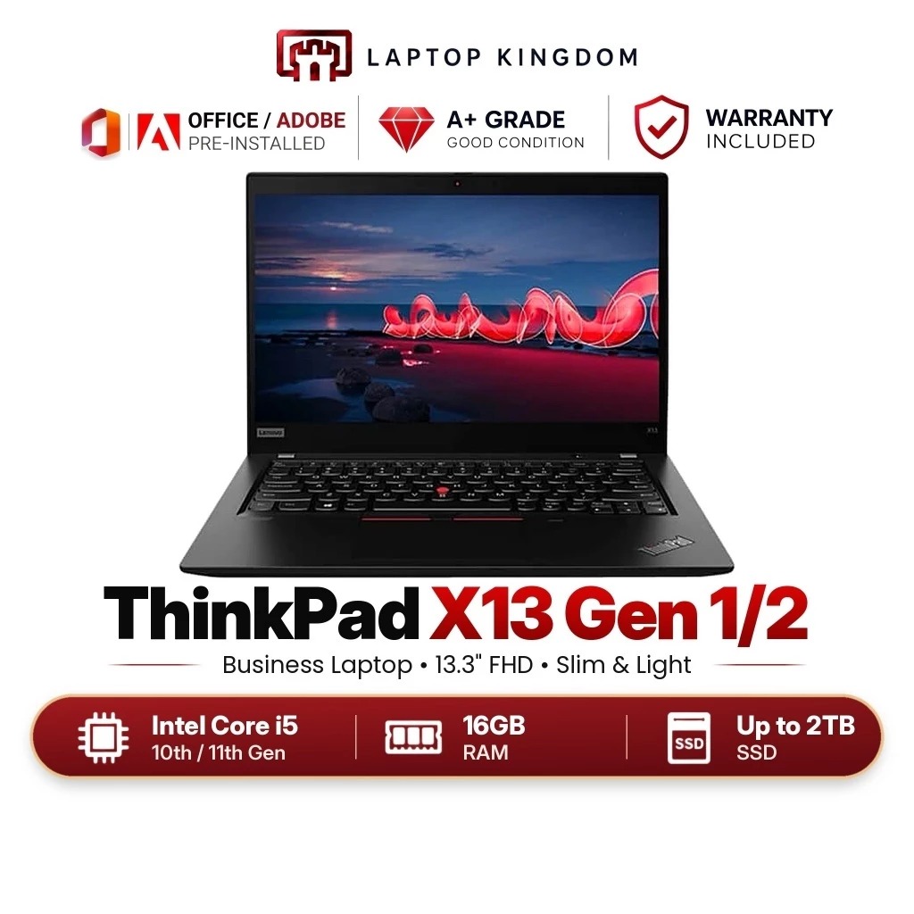 Lenovo ThinkPad X13 Gen 1/2 Business Laptop, Computers & Tech, Laptops ...