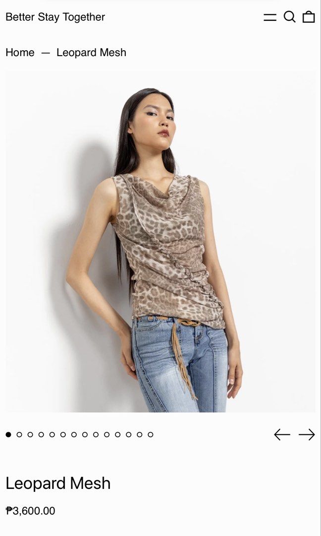 Leopard Sleeveless Top (Size Large) (Category: Sleeveless) located in Manila. Submitted by nic_declutters (Listing ID 1470163710, Image 2). Description: Leopard sleeveless top Clothing is stretchable Bought this for 3,600 Shipping shoulder by buyer📦.
