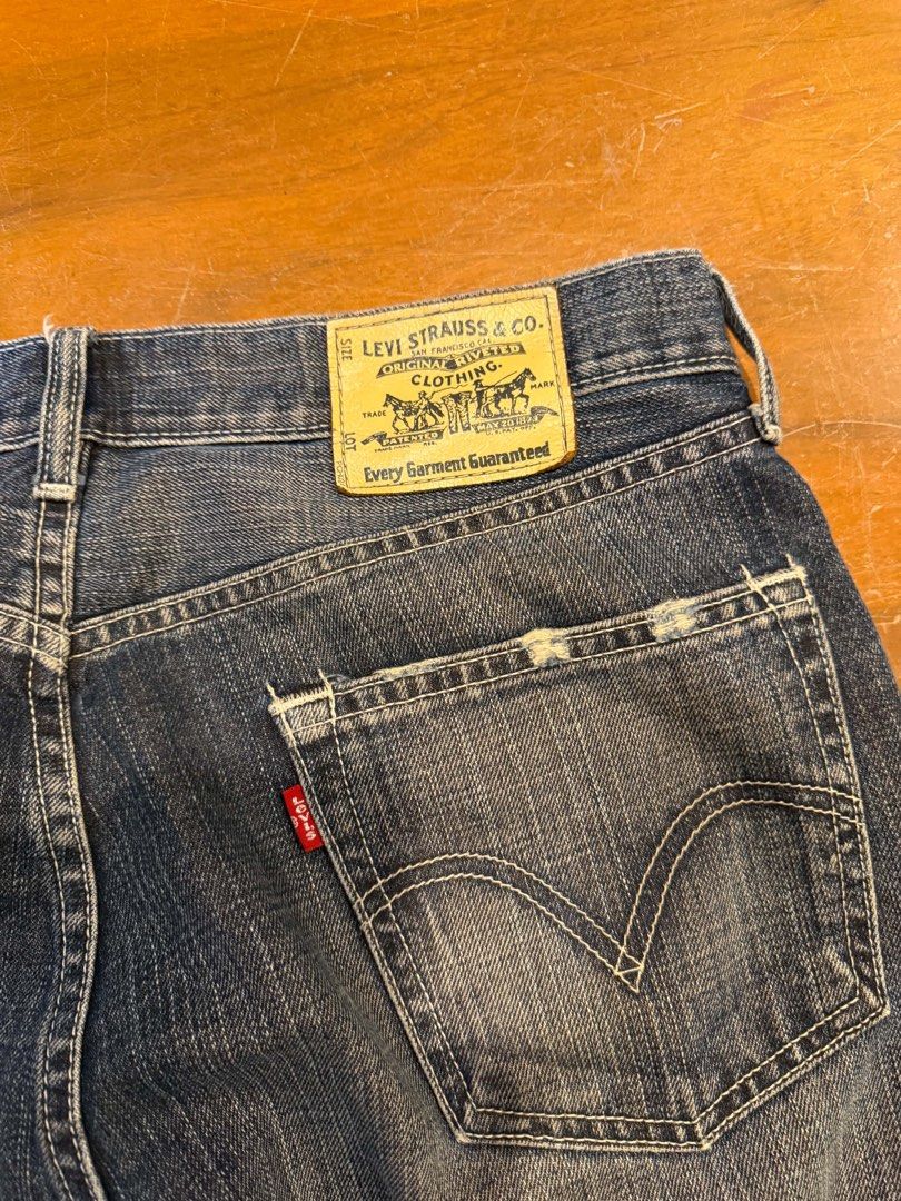 Levi Strauss & Co. Distressed Jeans (Category: Jeans) located in Zamboanga. Submitted by itsyagurll (Listing ID 1470279798, Image 3). Description: Measurements Waist: 34 inches Length: 42.5 Rise: 12 Leg hole: 9.