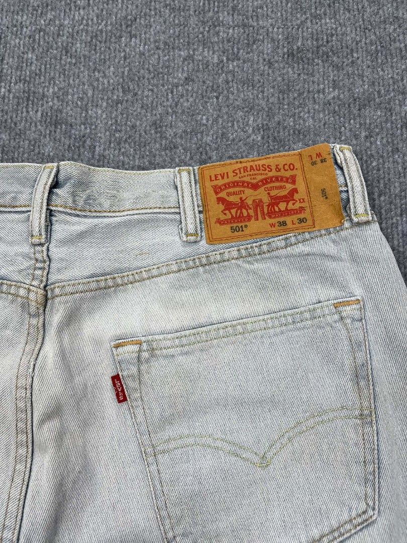 Levi’s 501 Jeans (Category: Jeans) located in Tayabas. Submitted by renew.revibe (Listing ID 1470209060, Image 3). Description: Levi’s 501 Jeans Very Good Condition Extended Patch Stains / Need Wash 36W / 39L / 8 Hem 500 +SF.