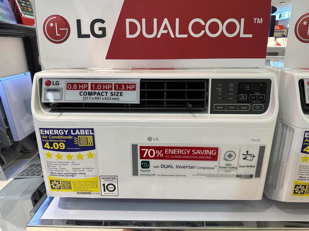 LG Dualcool Inverter Air Conditioner Compact Size (Category: Air Conditioning and Heating) located in Pasay City. Submitted by kingron29 (Listing ID 1470248707, Image 1). Description: 🔥 FOR SALE: LG DUALCOOL 0.8 HP Dual Inverter AC ❄️ Massive deal! Brand new SRP is ₱22,000, selling for only ₱7,000! ⚡ Key Details: Model: LG LA080GC2 (0.8 HP Window Type Dual Inverter) Condition: Used, like-new, ice-cold cooling ❄️ History: 100% NO repair history, 