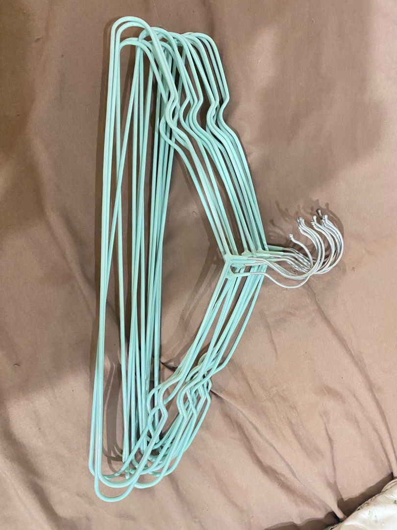 Light blue non-slip clothing hangers set (Category: Hooks & Hangers) located in Makati City. Submitted by declutter_saleeeee (Listing ID 1470247410, Image 2). Description: 15pcs bundle.