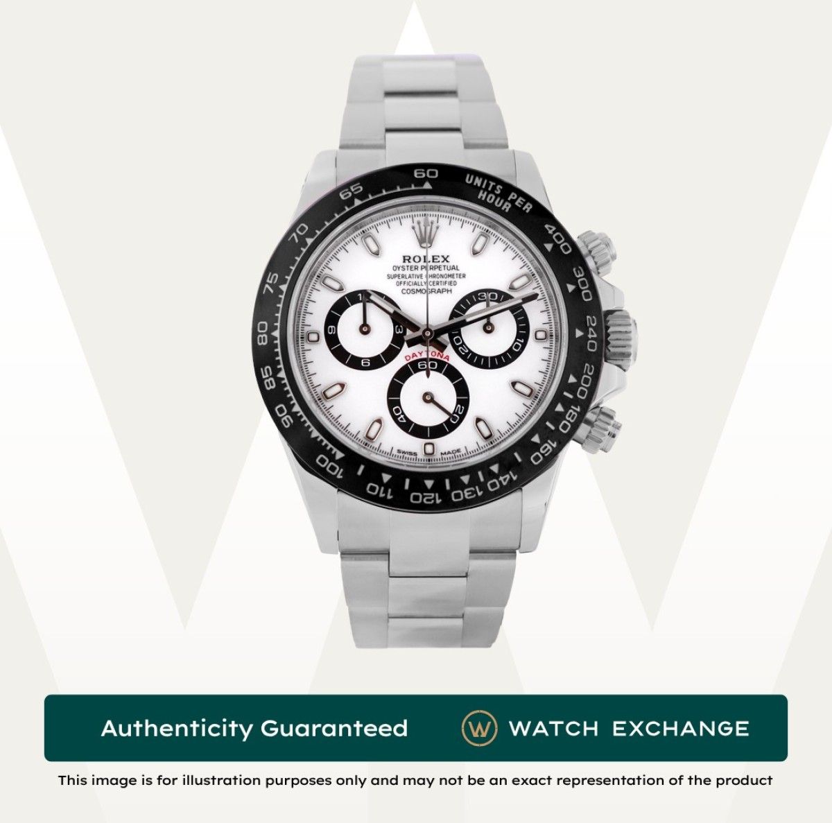 [LNIB] Rolex Daytona Panda Oyster 116500LN 116500 White Dial Z30001 Jan 2022 (Category: Watches) located in Singapore. Submitted by watchexchange.sg (Listing ID 1470262065, Image 1). Description: [LNIB] Rolex Daytona Panda Oyster 116500LN 116500 White Dial Z30001 Jan 2022 Price: $39,950 Brand: Rolex Model: 116500LN Condition: LNIB Dial: White Case Diameter: 40mm Material: Stainless Steel Original Box: Yes Original Cert/Papers: Yes Dated: Jan 2022