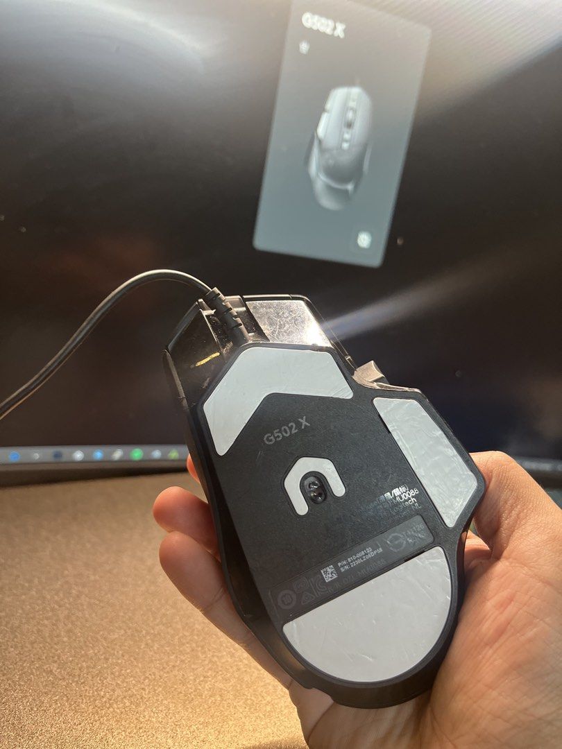Logitech G502 X Wired Gaming Mouse (Category: Mouse & Mousepads) located in Quezon City. Submitted by alyxxz (Listing ID 1470145507, Image 3). Description: - Model: Logitech G502 X Wired Gaming Mouse (Black) - Condition: Fully tested, 100% working, detected instantly in Logitech G HUB - Upgrades: Big PTFE skates installed for ultra-smooth gliding - Performance: Reliable sensor and crisp, responsive clicks - Cosmetically: Shows some light scuffs a