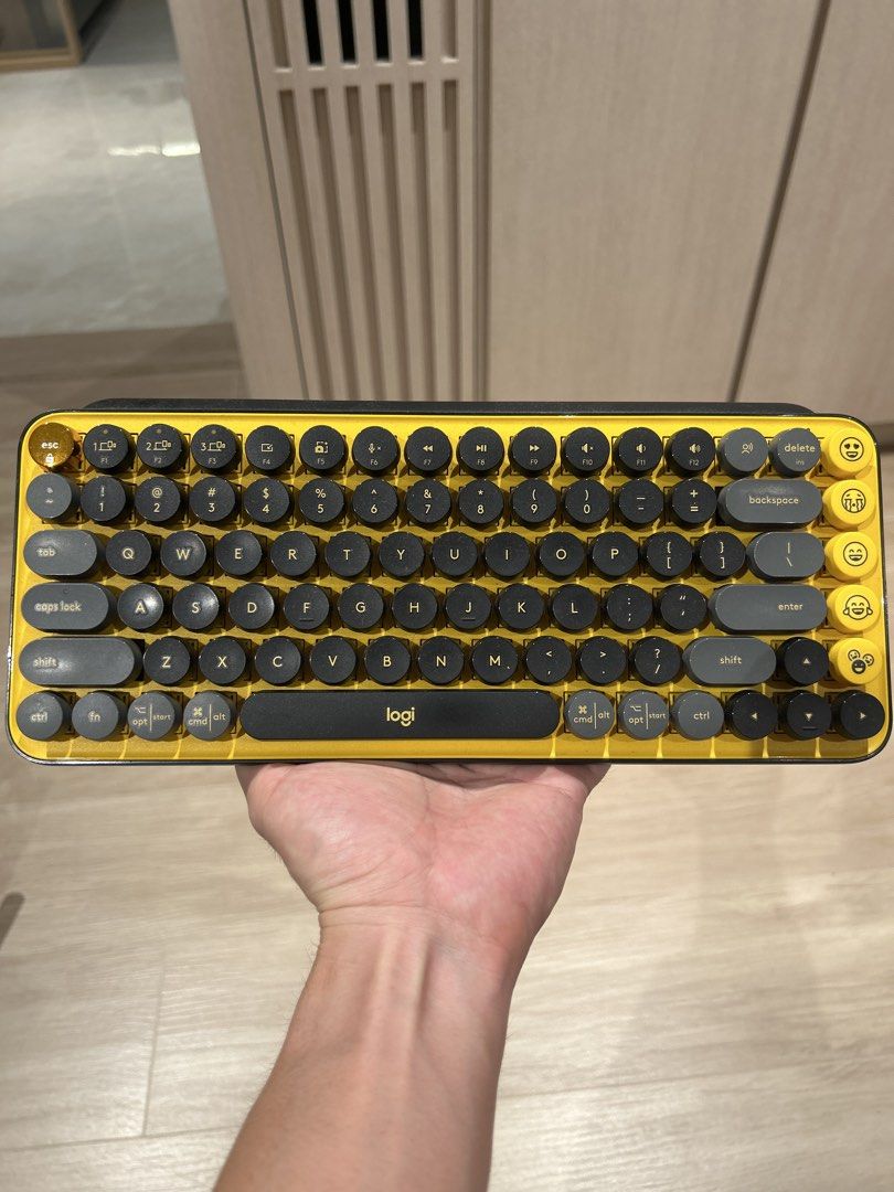 Logitech POP Keys Wireless Mechanical Keyboard Blast Yellow, Computers ...
